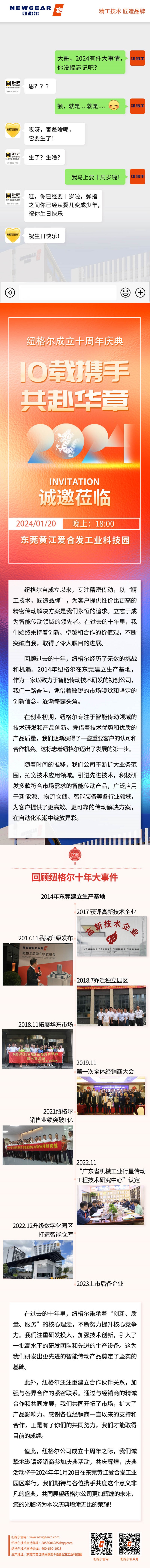 紐格爾：邀請您參加十周年慶典，1月20日不見不散！
